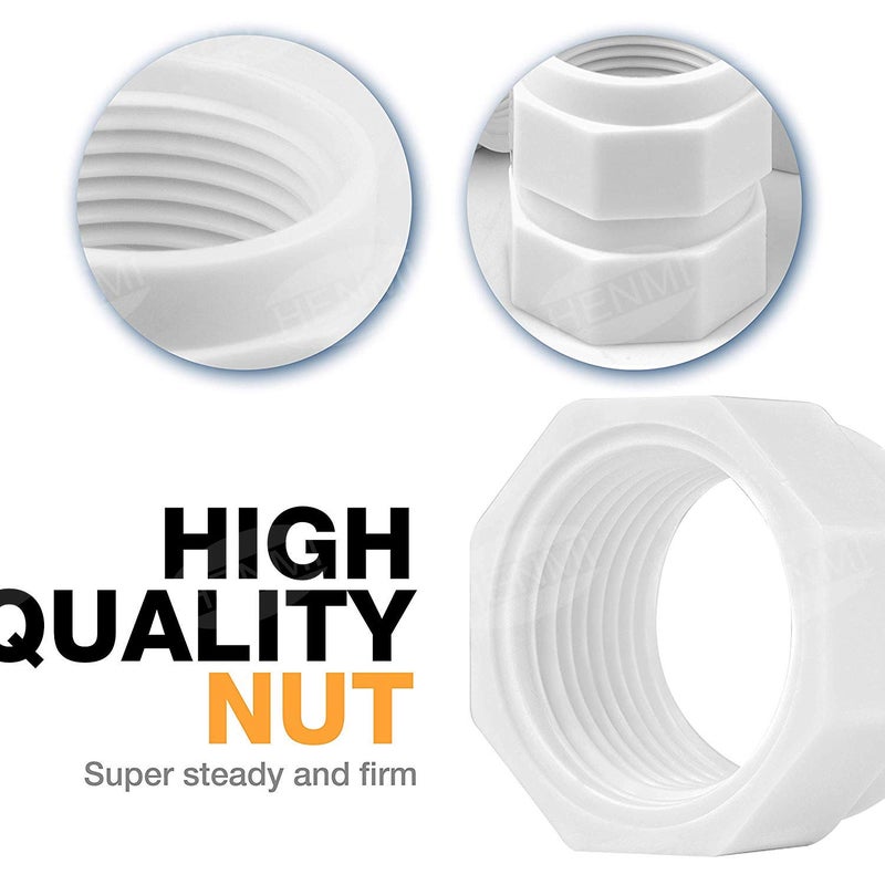 HENMI 8 Pack Pool Cleaner Feed Hose Nut Fits for Polaris 280, 380, 180 Pool Cleaner Feed Hose Nut D15 D-15 - Image 4